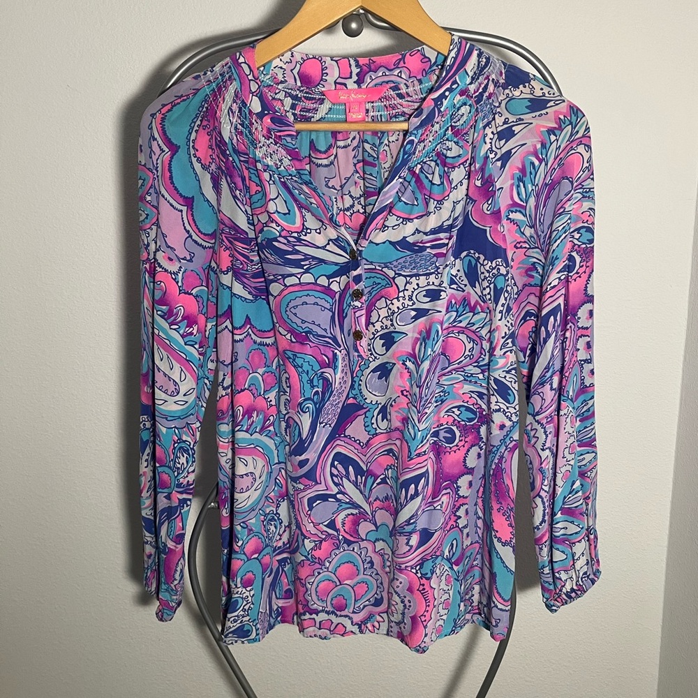 Lilly Pulitzer Elsa Silk Blouse